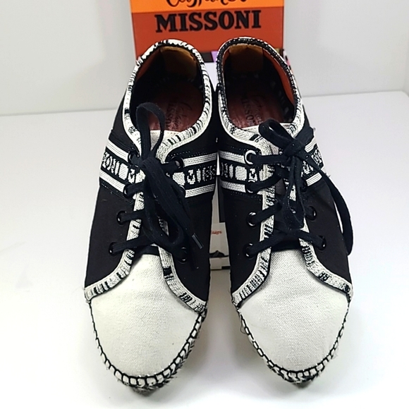Missoni LOGO black and white sport gym shoes 39 - Picture 2 of 12